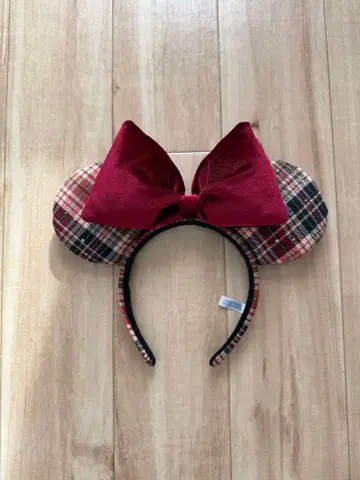 디즈니 머리띠 체크 무늬 미니