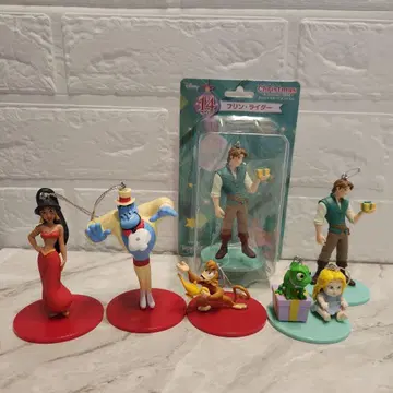 디즈니 크리스마스 오너먼트 피규어 세트 알라딘 플린 라이더