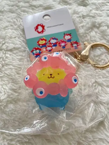 폼폼푸딩 오사카 간사이 만박 미야쿠미야쿠 산리오 클리어 컬러 키링