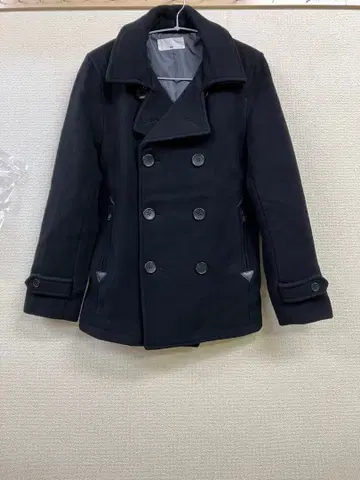 하레 HARE 울 더블 브레스트 피코트 블랙