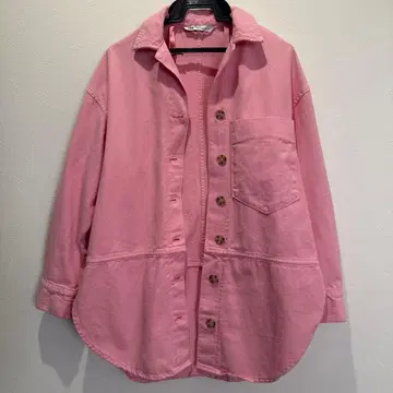 ZARA 핑크 데님 자켓 USA XL