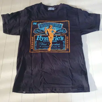Hysteric Glamour 프린트 T셔츠 블랙
