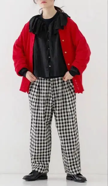 2023AW 업사이클 리노 쭈리 2way 자수 가디건 블랙