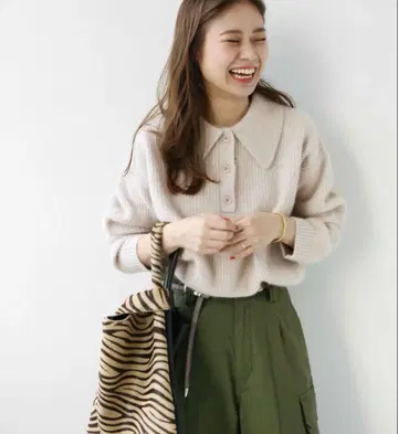 인기 레리움 폭스 울 폴로 넥 풀오버 니트 스웨터