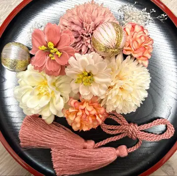 성인식 일본 의류 후리소데 시치고산 머리 장식 세트