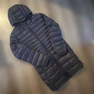 유니클로 후드 부착 다운 코트 XL