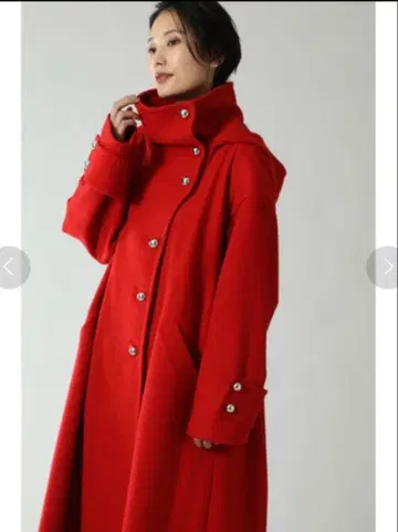 mici (미치) ROSE BUD 스탠드 카라 푸드코트 빨간색 FREE