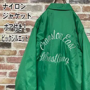 [초 레어] 나일론 자켓 백 로고 보아 자켓 그린 녹색