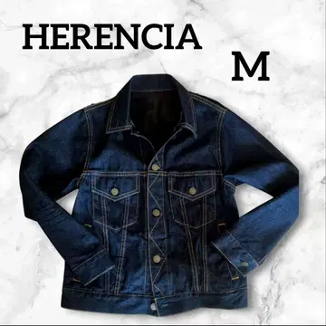 HERENCIA 다크 데님 데님 자켓 자수 일본제