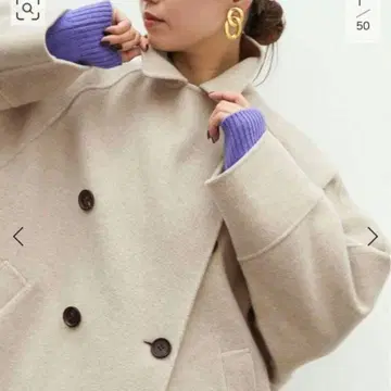 IENA 슈퍼160 더블 페이스 오버코트 36