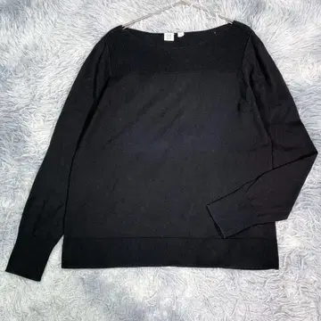 GAP [ M ] 니트 스웨터 블랙 얇은 소재 여성용 면 100%