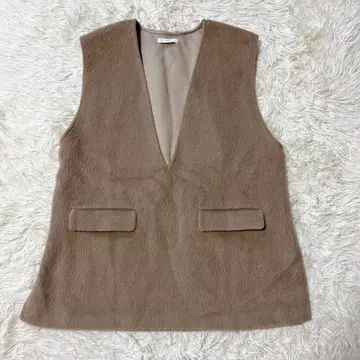 라운지 드레스 샤기 베스트