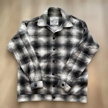 WISM 체크 무늬 플란넬 셔츠 블랙 화이트