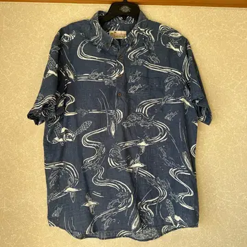 파타로하 알로하 셔츠 풀오버 (L) 네이비 paranoia