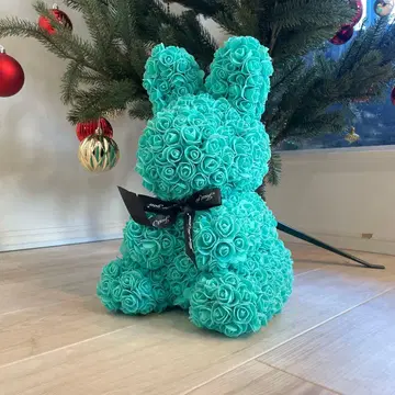 민트 그린 토끼형 봉제 인형 본체