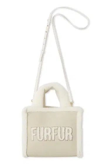 furfur 무스탕 로고 토트백 아이보리