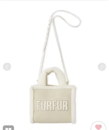 furfur 무스탕 로고 토트백 아이보리