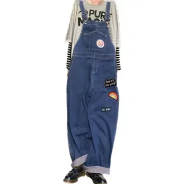 90s vintage 세계 기준 통과 각인 데님 오버롤 M-L 대응