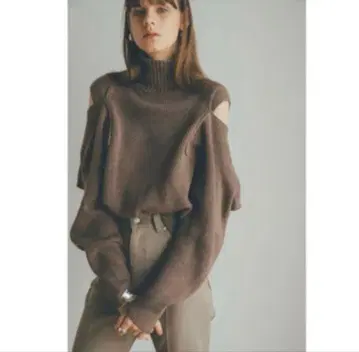 CLANE 2WAY 오프 숄더 니트 탑