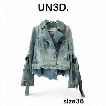 새상품급 UN3D. 아스리드 레이어드 데님 자켓 36