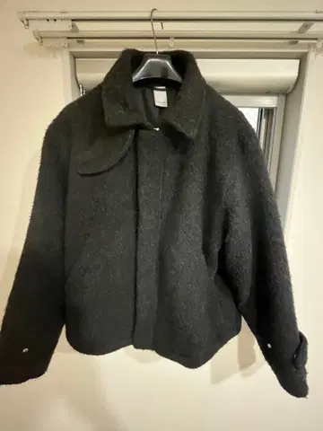 Casper John 울 샤기 블루종 S 블랙 2023AW 상품