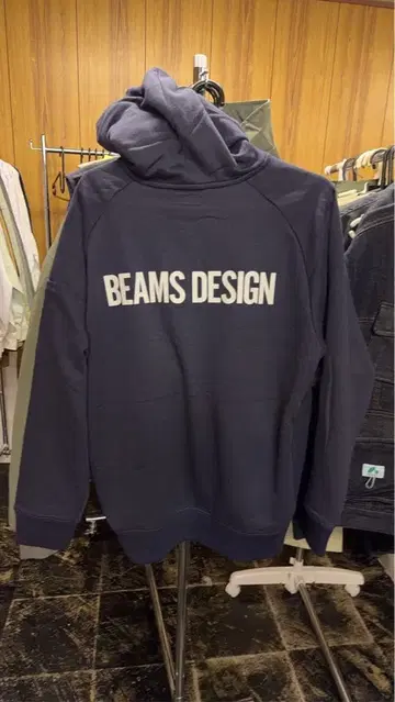 소와 후드티 beams design 네이비 사이즈 L