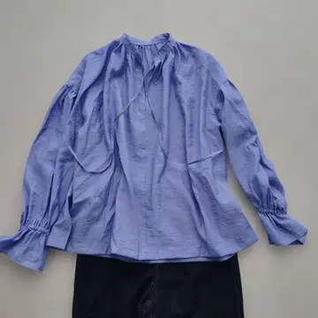 쉽스 SHIPS 긴팔 스탠드 카라 블라우스