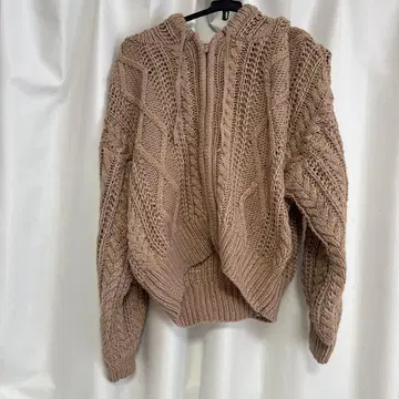 미사용 니트 후드티 브라운 M 마제스틱 레곤