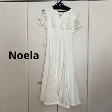Noela 화이트 레이스 프릴 원피스