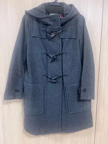 Le Melange 그레이 더플 코트 울 혼방