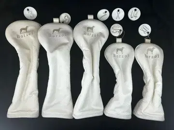 화이트 골프 헤드커버 5세트