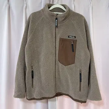 MILKFED. 보아 집업 후드티 브라운