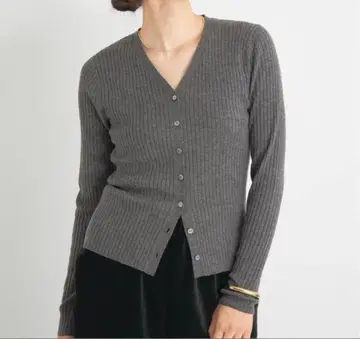 IENA 이에나 이탈리아사 RIB V넥 가디건 그레이