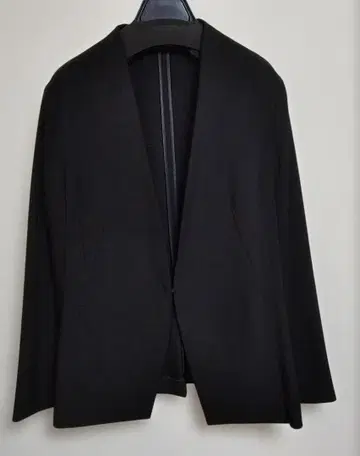 새상품급 워셔블 iCB 스트레치 노카라 자켓 블랙 빅 사이즈