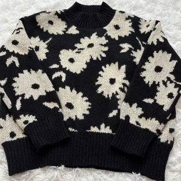 스웨터 긴팔 하이넥 스웨터 꽃무늬 성숙/러블리 스웨터