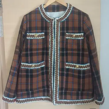 로이스크레용 노카라 자켓 오버 사이즈 M