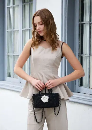 리우 Riu 로즈폰 백 블랙