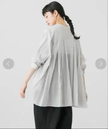 카구레 백턱 와이드 셔츠 그레이지