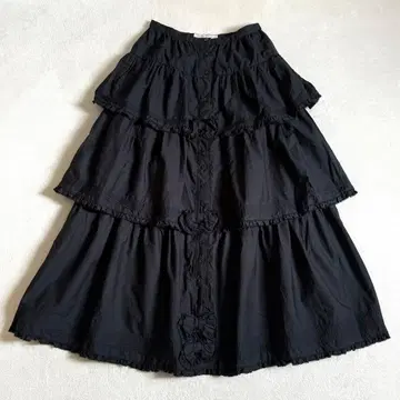 [컨디션 최상] 카네코 이사오 단단 스커트 블랙 피코프릴 빈티지