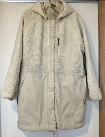 사에코 착용 완판 워크맨 여성용 발수 방풍 보아 코트 L 화이트