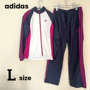 adidas 저지 상하의 세트 화이트/블랙/보라색 L