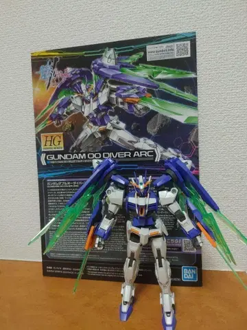 1/144 HG 건담 더블오 다이버 아크 설명서 완성 동시 300엔 할인