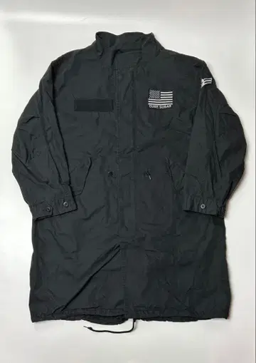 큐브 슈가 블랙 밀리터리 모즈 코트 M 사이즈