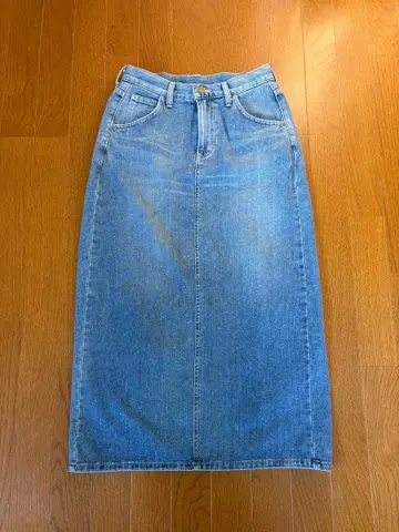 [ 거의 새상품 ] Lee 데님 타이트 롱 스커트 라이트 블루