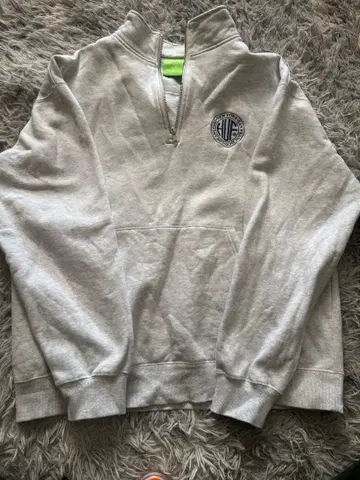 HUF 그레이 하프 지퍼 트레이닝복 L