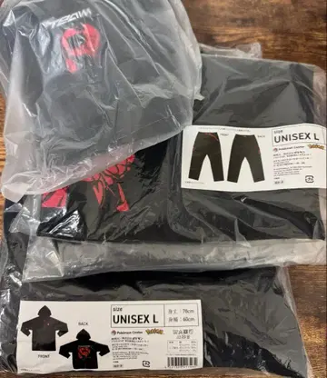 포켓몬 센터 오리지널 후드티 팬츠 캡 로켓단 L