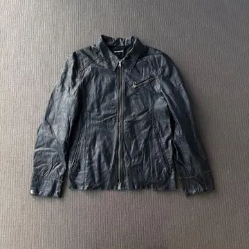 00s JACKROSE 컷오브디자인 가죽 블루종