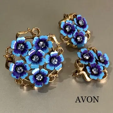 에이본 빈티지 브로치 귀찌