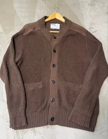MHL. 마가렛호웰 가디건 코튼 니트 브라운