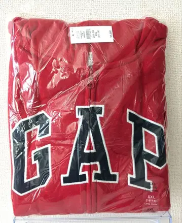 GAP 로고 집업 후드티 빨간색 160cm xxl